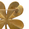 Chanel CC Gold Plated Clover Brooch Secondhand