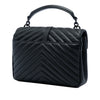 Saint Laurent Medium Chevron Sheepskin Monogram Monochrome College Bag Secondhand