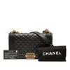 Chanel Old Medium Quilted Lambskin Gripoix Boy Flap Secondhand