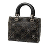 Dior Medium Calfskin Cannage Embossed Flower Studded Supple Lady Dior Secondhand
