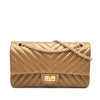 Chanel Chevron Metallic Aged Calfskin Reissue 2.55 Double Flap 225 Secondhand