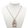 Chanel CC Gold Plated Strass Perfume Bottle Pendant Necklace Secondhand