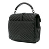 Saint Laurent Medium Quilted Chevron Sheepskin College Satchel Secondhand