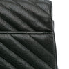 Saint Laurent Medium Quilted Chevron Sheepskin College Satchel Secondhand