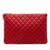 Chanel Large Quilted Lambskin Casino Charms O Case Clutch Secondhand