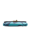 Prada Saffiano Hibiscus Print Sound Lock Clutch Secondhand