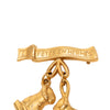 Hermès Gold Plated Skate Boots Brooch Secondhand