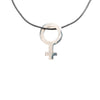 Gucci Leather and Sterling Silver Venus Symbol Pendant Necklace Secondhand