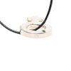 Gucci Leather and Sterling Silver Venus Symbol Pendant Necklace Secondhand