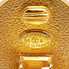 Secondhand Chanel Gold Plated Acrylic CC Button Clip On Earrings