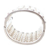Chanel Silver Plated Wide Pearl Cuff Bracelet Secondhand