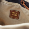 Miu Miu Striped Canvas Logo Drawstring Handbag Secondhand