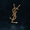 Saint Laurent Suede Monogram Kate Chain Wallet Secondhand