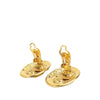 Chanel CC Gold Plated Oval Clip On Earrings Secondhand