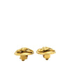 Chanel CC Gold Plated Oval Clip On Earrings Secondhand