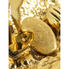 Chanel CC Gold Plated Oval Clip On Earrings Secondhand