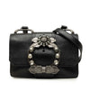 Miu Miu Goatskin Madras Soft Calf Crystal Embellished Crossbody Secondhand
