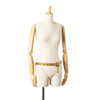 Chanel Wide Gold Plated Square Hammered Chain Belt Secondhand