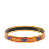 Hermès Narrow Floral and Wheat Enamel Bangle 62 Secondhand