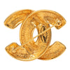 Chanel CC Gold Plated Quilted Brooch Secondhand