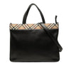 Burberry Nova Check Canvas Trimmed Leather Satchel Secondhand