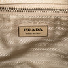 Prada Cinghiale Trimmed Canvas Canapa Moon Shoulder Bag Secondhand