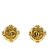Chanel CC Gold Plated Round Clip On Earrings Secondhand