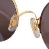 Secondhand Cartier Vintage Mayfair Round Half Frame Gold Sunglasses - '90s