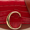 Chloé Mini Bicolor Croc Embossed Calfskin C Satchel Secondhand