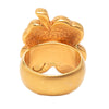 Chanel CC Gold Plated Resin Clover Ring Secondhand