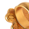 Chanel CC Gold Plated Resin Clover Ring Secondhand