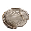 Gucci Mini Metallic Pebbled Calfskin Soho Chain Crossbody Secondhand