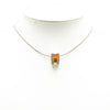 Secondhand Hermès Palladium Plated Cage dH Cube Necklace