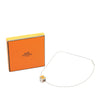 Secondhand Hermès Palladium Plated Cage dH Cube Necklace