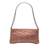 Chanel Embossed Metallic Lambskin Camellia Chain Pochette Secondhand