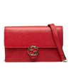 Gucci Dollar Calfskin Interlocking G Wallet on Chain Secondhand