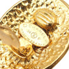 Chanel Gold Plated CC Oval Clip On Earrings Secondhand