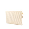Saint Laurent Chevron Calfskin Monogram Tablet Pouch Secondhand