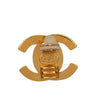 Chanel Gold Plated CC Turn Lock Clip on Earrings Secondhand