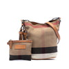Burberry Mini Mega Check Canvas Ashby Tassel Bucket Bag Secondhand