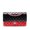 Chanel Medium Classic Bicolor Patent Double Flap Secondhand