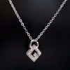 Givenchy Silver Plated G Logo Rhinestone Pendant Necklace Secondhand