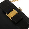 Ferragamo Leather Vara Bow Kiss Lock Chain Crossbody Secondhand