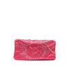 Chanel Satin Diamante Camellia Clutch with Chain Secondhand