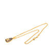 Chanel CC Gold Plated Teardrop Pendant Necklace Secondhand