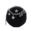 Chanel Quilted Suede Cocostellar Round Clutch with Chain Secondhand
