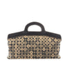 Chanel Large Printed Jersey Frame Handle Bag Secondhand