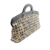 Chanel Large Printed Jersey Frame Handle Bag Secondhand