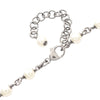 Chanel CC Stainless Steel Faux Pearl and Rhinestone Station Necklace Secondhand