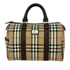 Burberry Haymarket Check Canvas Boston Bag Secondhand